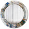 Tulup Wand Ø 50 cm Bedruckter Spiegel Wandspiegel Rund Designer-Spiegel Runder Spiegel - abstrakt gebeizt Glas