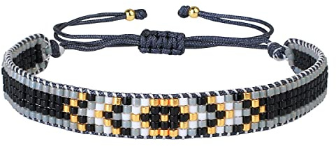 KELITCH Damen Perlen Armbänder Weben Muster Wrap Armbänder Freundschaft Armbänder Für Damen Armreif
