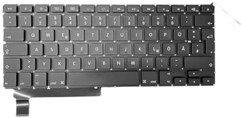 Teclado sin iluminación compatible con MacBook Pro 15,4 A1286 (Early 2011)