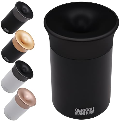 GC German Couture Stickbecher Auto-Aschenbecher kompatibel mit IQOS ILUMA PRIME TEREA Sticks u. Heets-Sticks + Glo Hyper Pro Air neo-Sticks Zubehör, black/black