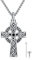 Keltisches Kreuz Urne Halskette für Asche 925 Sterling Silber ViKing Urne Kette für Asche Urne Anhänger Memorial Feuerbestattung Gedenkschmuck Vintage Amulett Schmuck für Damen Männer Herren