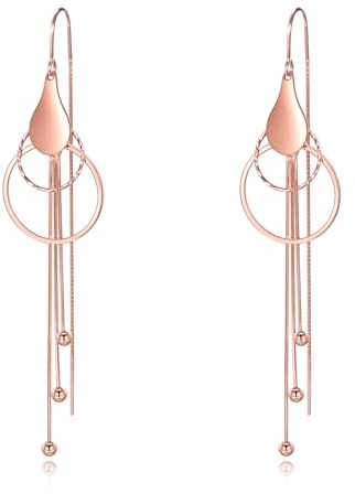 VONALA Durchzieher Ohrringe 925 Sterling Silber Einfädler Tropfen Ohrringe Durchziehbare Hängend Ohrringe Schmuck Geschenke für Frauen Damen