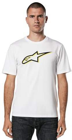 Alpinestars Herren T-Shirt Ageless Shadow Csf Tee Kurzarmshirt für Männer mit Rundhalsausschnitt Weiss/Schwarz S