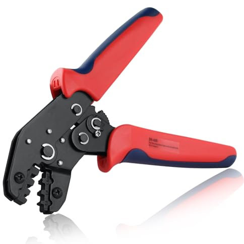 SPEEDWOX Crimpzange, Ratschen-Draht-Crimper, AWG 26–16, 0,5–1,5 mm², für offene Zylinderklemmen, Crimpwerkzeuge, Ratschenklemme, elektrische Crimpzange für Automobile