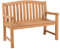 Gartenbank Holzbank klassisch Braun Natur Parkbank aus Teakholz ca.120 cm Breit für 2 Personen