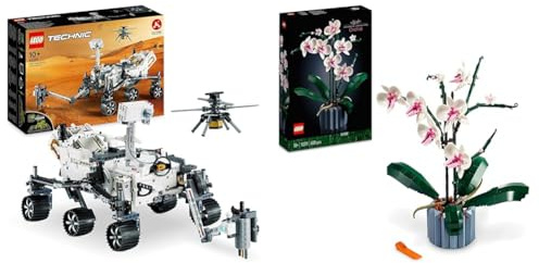 LEGO Technic NASA Mars Rover Perseverance, Set Spaziale con Esperienza App AR & Icons Orchidea, Set Collezione Botanica Piante Artificiali