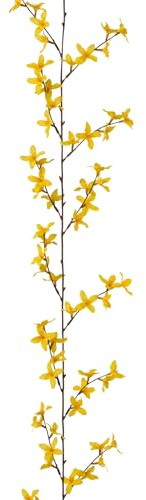 creativ home Künstliche Forsythien-Girlande 160cm GELB. Frühlingsgirlande Osterdeko Frühlingsdeko Blumen Girlande, 3020221-00