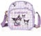 Roffatide Cartoon Kuromi Mini Messenger Bag Crossbody Bag Kawaii Lolita JK Mädchen Umhängetasche Kunstleder Casual Satchel Lila