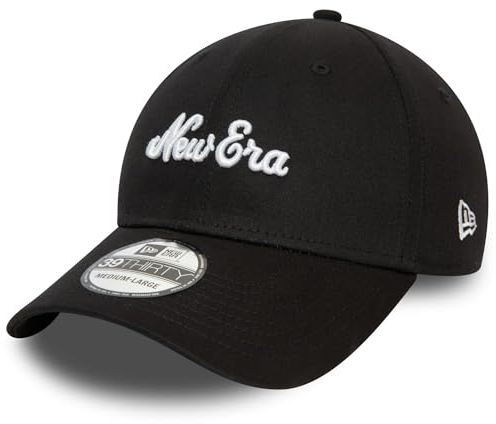 New Era 39Thirty Stretch Cap - Brand Script schwarz - S/M