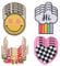 Baypify 16 Stück Patches,Flicken Zum Aufbügeln Kinder,Bestickte,Bügelbilder Aufnäher Set – Smiley-Gesicht, Liebe, Regenbogen, Blumen –für Stoff Hut Jacke Jeans (niedliche)