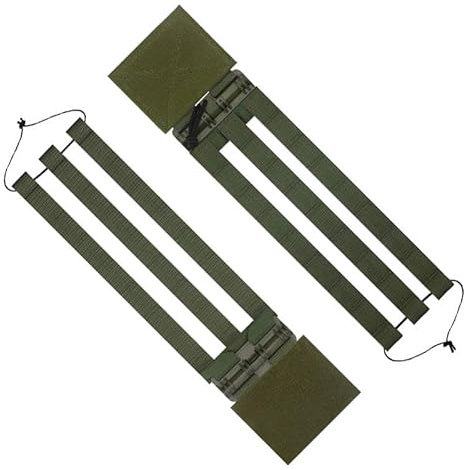 Colcolo Elastischer Kummerbund mit DREI Bändern, Schnallen für Outdoor-Aktivitäten und Camping, einfach zu bedienen, seitlicher Gurt mit Schnellverschluss, Grün