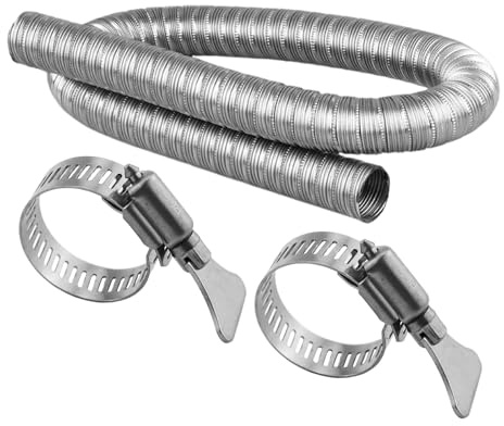 Auto Standheizung Abgasrohr, 32mm Edelstahl Dual-Layer Kraftstofftank Abgasrohr für Webasto Eberspacher Standheizung (100 cm)