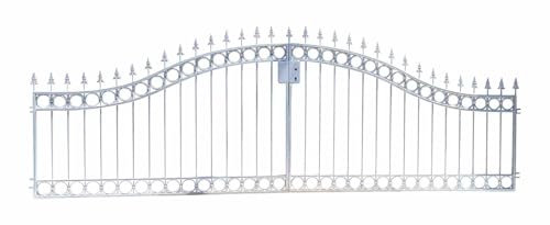 Schmiedeisen Metall Stahl Gartentor Hoftor Tor Imperia-GT300/100S Feuer Verzinkt Einfahrtstor 300 cm 3m Doppelflügeltor