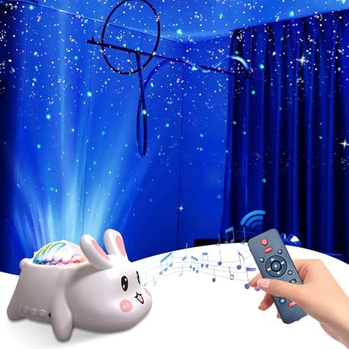 FOGARI LED Sternenhimmel Projektor, Nordlicht Projektor Nachtlicht Sternenhimmel Lampe,10 Lichtfarben Sternenhimmel Projektor Erwachsene, Musik+Bluetooth+Fernsteuerung Nachtlicht