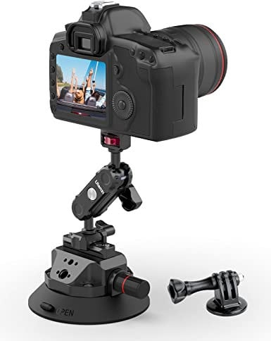 ULANZI SC-02 4,5 Supporto a ventosa per GoPro, supporto a ventosa con pompa e braccio magico NOTA a sgancio rapido, supporto da auto per Insta360, DJI Osmo Action