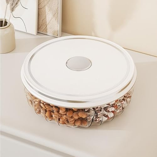 YIEZI Vassoio da Portata Diviso con Coperchio, 5 Scomparti Rimovibili per Feste, Contenitore Portatile in Plastica per Alimenti, Vassoi per Snack, Vassoio Trasparente Riutilizzabile per Antipasti