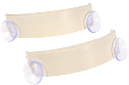 OFFSCH 2 Pièces Support Poubelle Etagere Cuisine Rangement étagère Rangement Cuisine Support de Rangement de Cuisine Clip de Ventouse à ordures Porte-Poubelle Beige