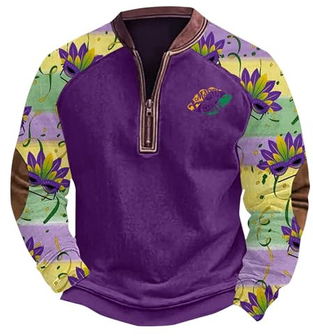 generisch Herren Pullover Karneval 3D gedruckt Half Zip Military Army Tactical Longsleeve Herren Sweatshirt Camouflage Bundeswehr Leichter Coole Activewear