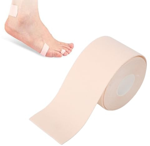 4.5M Blasenpflaster Ferse, Blasenpflaster Zehen, Schaumstoffband, Füße Blasen Kleberolle Blasenpräventionsband Verschleißfestes Weiches Samt Fersenschutzband für Hühneraugen Schwielen