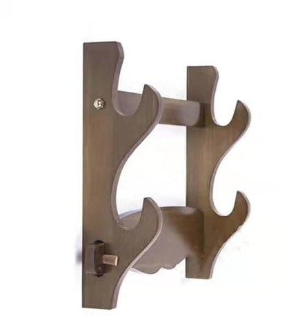 Wall Mount Sword Holder Display Stand, Wood Sword Holder Rack For Martial Arts Axe, Knife, Dagger, Lightsaber And Fishing Rod Holder Etc