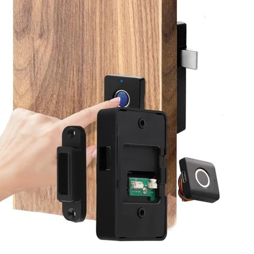 CNANRNANC Smartes Fingerabdruck-Schrankschloss, schlüsselloses Schubladenschloss, biometrisches Sicherheitssystem für Tuya-kompatible App-Steuerung