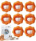 Tierhaarentferner Waschmaschine, 8 Pieces Wiederverwendbar Fusselentferner, Haarfänger Waschmaschine, Waschbälle Gegen Tierhaare, Fusselfänger für Kleidung und Bettzeug (Orange)
