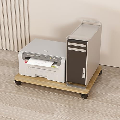 Genérico Soporte para Medios AV de 1 Nivel, Soporte para Rack de Audio con Ruedas, Soporte de TV de Esquina, Soporte de Entretenimiento para componentes AV pequeños, Rack de Audio Moderno, Soporte pa