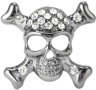 Hip Hop Punk Rock Totenkopf Brosche für Damen, Halloween Gotisches Kreuz Totenkopf Skelett Brosche Anstecknadel für Frauen Hut Tasche Anzug Kleid Zubehör Schmuck