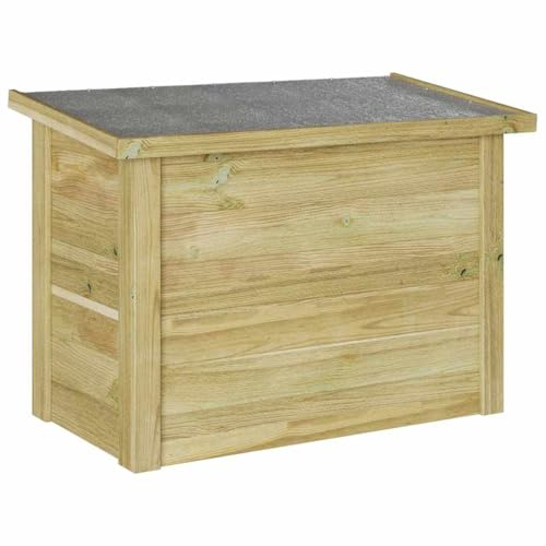 vidaXL Aufbewahrungsbox Imprägniertes Kiefernholz 80 x 44,5 x 57,5 cm | Perfekt zum Aufbewahren deiner Gartengeräte und anderer Sachen, Hergestellt aus UV- und wasserfesten Materialien,
