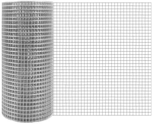 Rodent Mesh, Galvanised Welded Wire Mesh Roll with 6mm Holes, Hardware Cloth Metal Mesh for Rat and Mouse Proofing, Air Bricks, Ventilation Openings, Windows, Doors and Garden（80cm x 5M）