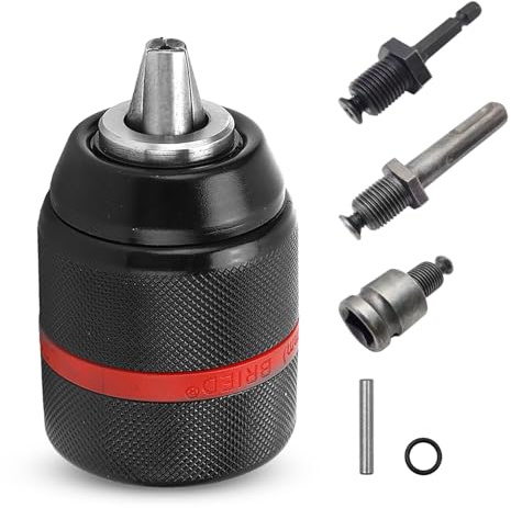Schnellspannbohrfutter 1,5–13 mm Schlüsselloses Bohrfutter | Metall Bohrfutter für Akkuschrauber 1/2 Zoll - 20UNF Schnellwechseladapter für Bohrer Schlagschrauber Verwendet