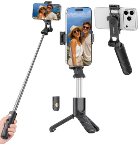 ORICO Selfie Stick 69cm mit Fernbedienung, Kompakt Zusammenklappbar | Abnehmbare Fernbedienung & kompakt zusammenklappbar – ideal für Reisen, Gruppenbilder, Vlogs & tägliche Schnappschüsse