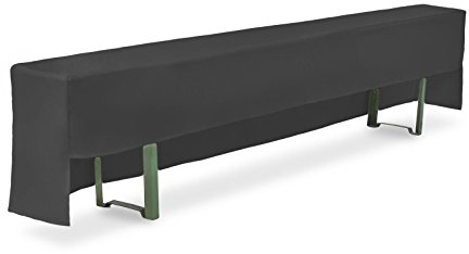 TexDeko Bierbankhusse Premium PRO mit Polsterung für Bierzeltgarnitur 220cm Blickdicht strapazierfähig Festzeltgarnitur Husse (Anthrazit)