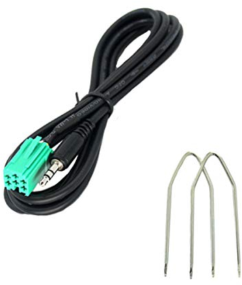 1neiSmartech Cavo Aux Audio e Kit Smontaggio Compatibile con Renault Clio Megane Modus Scenic Twingo Laguna per Autoradio Update List (JACK MASCHIO)