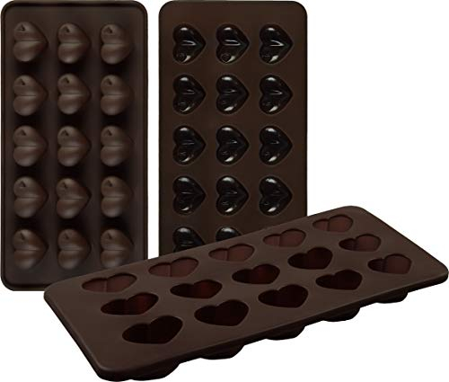 2er Set Silikon-Pralinenformen Nur Herzen – Silikonform (BPA-frei) für Schokolade
