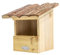 mgc24 Vogelhaus für Rotkehlchen - Wildvogel Nistkasten zum Aufhängen für Garten und Balkon, aus Holz wetterfest, Naturoptik mit Rindendach, 20,3 x 21,5 x 24,3 cm