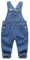 KIDSCOOL SPACE Salopette en jean pour bébé garçon et fille, vêtements de travail mignons en denim pour tout-petits, bleu clair, 3-4 ans
