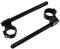 Stummellenker Clip On 45mm Durchmesser mit 30mm Erhöhung Alu Lenker schwarz