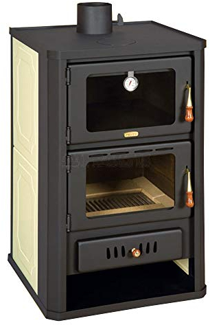 Poêle Combustion Bois 5+15 KW Cuisinière Arrière Chaudière Foyer Cheminee