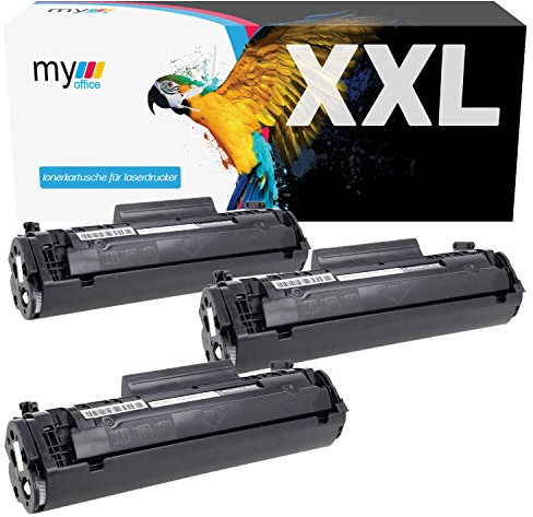 MYOFFICE 3X Q2612 12a Tonerkartusche für HP Laserjet Toner Kompatibel für HP Laserjet 1010 1012 1020 3020 3030MFP 3050MFP 3055 M1005 MFP M1319F Schwarz Drucker 2000 Seiten 3er Pack