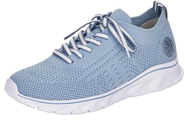 Rieker Damen Low-Top Sneaker 54020, Frauen Halbschuhe,lose Einlage,Sportschuhe,Freizeitschuhe,Turnschuhe,Laufschuhe,Freizeit,blau (12),37 EU / 4 UK