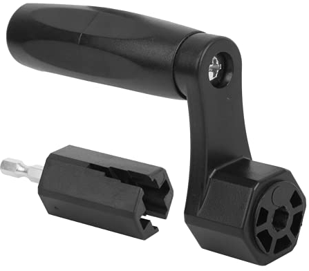 Onewer Guitar String Winder, 2 in 1 Black Guitar String Winder ABS Bridge Pin Peg Puller Screwdriver Drill Bit for Folk, Electric, Classical Guitar, Bass Guitar, Ukulele, Banjo, Mandolin