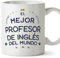 MUGFFINS Tazas para PROFESOR DE INGLÉS hombre - En Español - Mejor del Mundo - 11 oz / 330 ml - Regalo original y divertido