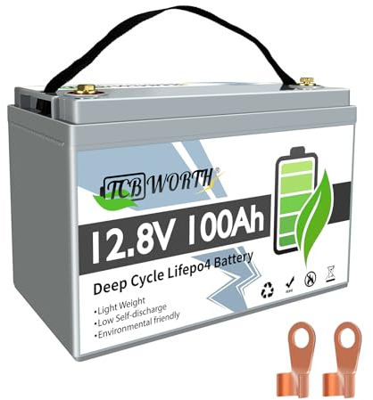 Batterie au lithium LiFePO4 12V 100Ah conforme au groupe 31 de BCI, 10000 cycles, BMS 100A intégré, protection contre les basses températures Support série et parallèle les voiturettes de golf et
