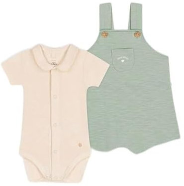 Petit Bateau A09mp Salopette, ERBIER, 6 Mesi Unisex-Bimbi