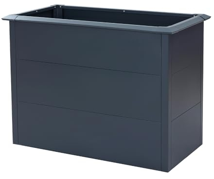 WESTMANN Hochbeet | Metall Hochbeet Primus M | Inkl. Schneckenkante | Anthrazit | 100x50x77 cm