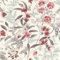 Rasch Wallpaper 869118 - Non-Woven Wallpaper with Flowers and Leaves in Red, Blue, Grey and White from The Symphony Collection - 10.05 m x 0.53 m (L x W)