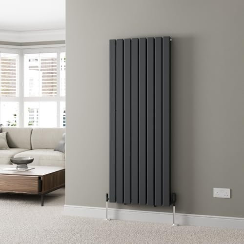 DuraTherm® 1600 x 608mm Anthracite Grey Vertical Designer Radiator Double Column Flat Panel Modern Central Heating Panels Bathroom Radiators