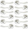 URBNLIVING Set of 6/4Pcs Berkshire Metal Lever Latch Door Handles Set Round Rose for Internal and External Doors Elegant, Durable & Strong with Easy Installation Hardware Tools