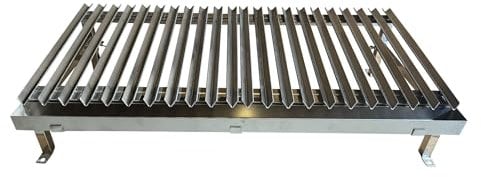 Brick Charcoal BBQ Argentinian Style Cooking Grill in Stainless Steel (91cm Wide)